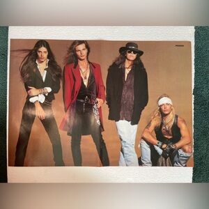 Vintage Poison pinup with Red and Black Outfits